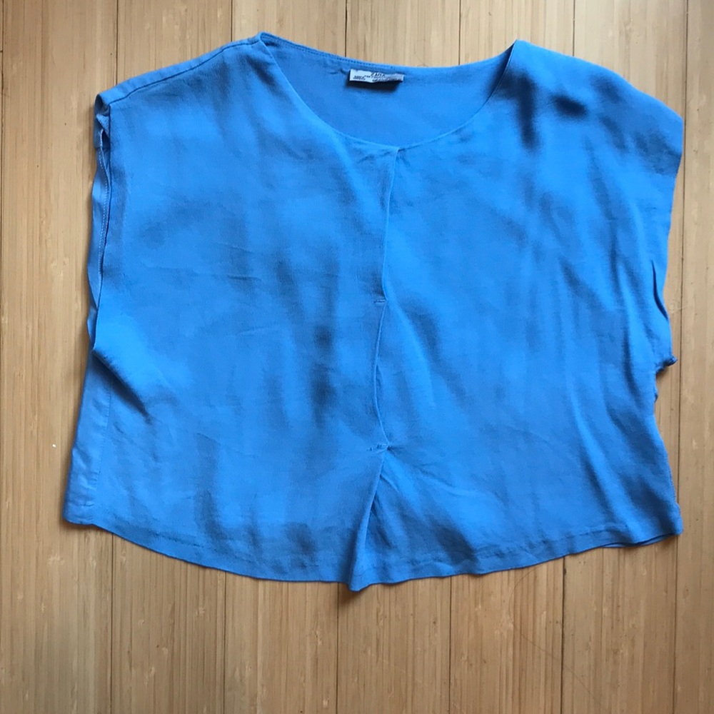 Zara Blue Cropped Top